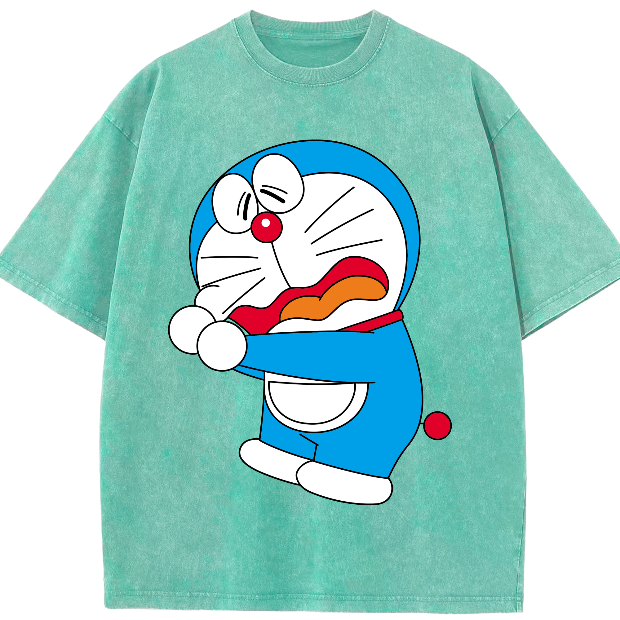 （画像用） ドラえもん Doraemon 綿100% ヴィンテージ風 半袖Tシャツ（フロントプリント）